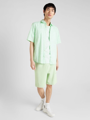 BOSS Orange Regular fit Button Up Shirt 'Rash' in Green