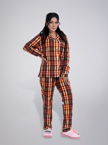 LEAFLETIC Pajama 'Leafletic Women’s Night Wear Long set' in Brown