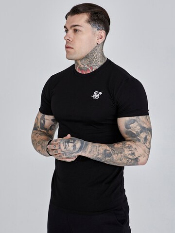 SikSilk Shirt in Black: front