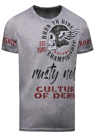 Rusty Neal T-Shirt in Grau: Vorderseite