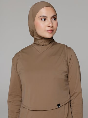 SIYA Swimwear Badpak 'Hijab' in Bruin: voorkant