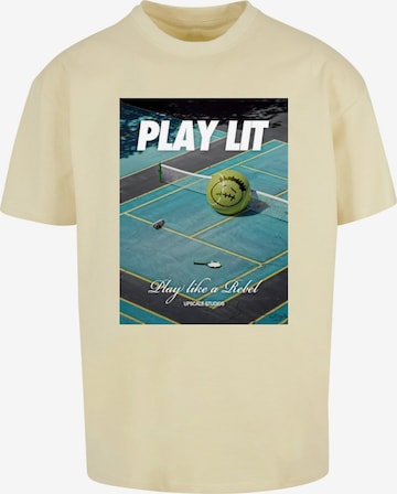 MT Upscale Shirt 'PlayLit' in Geel: voorkant