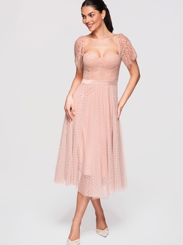 Ombre Dress in Beige: front