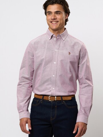 Coupe regular Chemise 'Armin' U.S. POLO ASSN. en rouge : devant