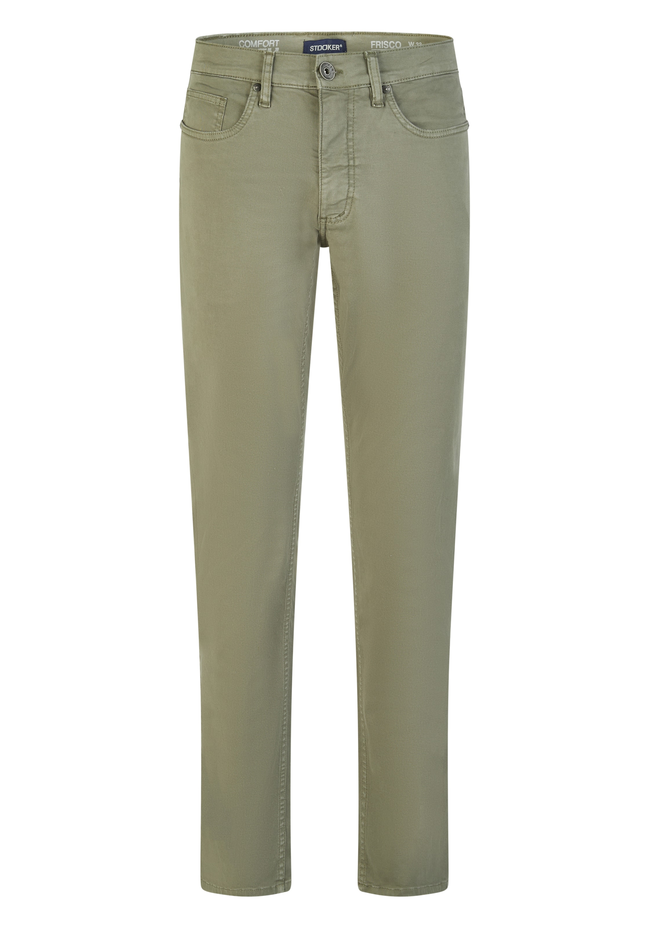 Stooker Men Regular Jeans 'Frisco Twill' in Grün: Vorderseite