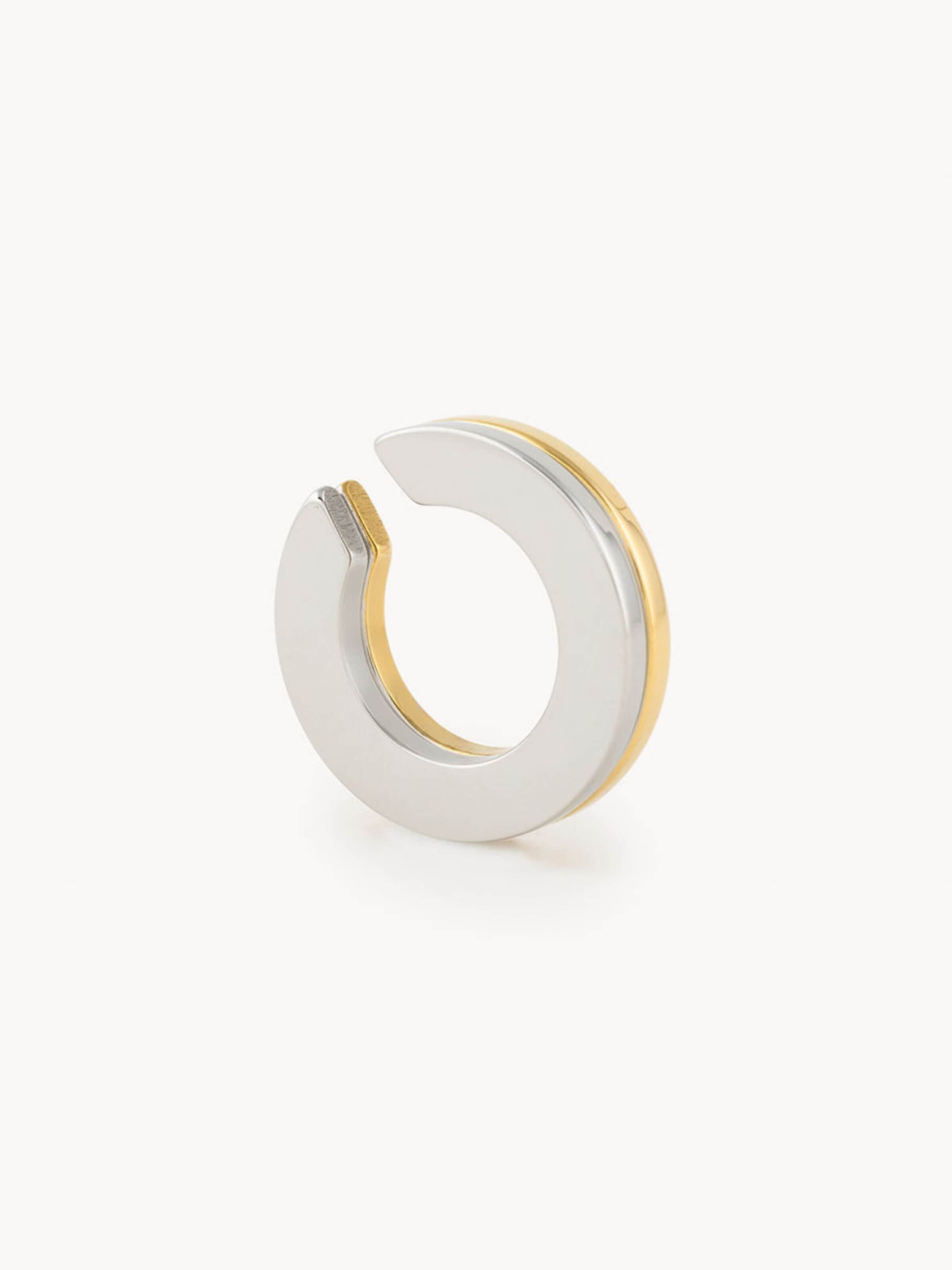 YParis - Pendientes 'Ear cuff Chance Bi' en plata: frente