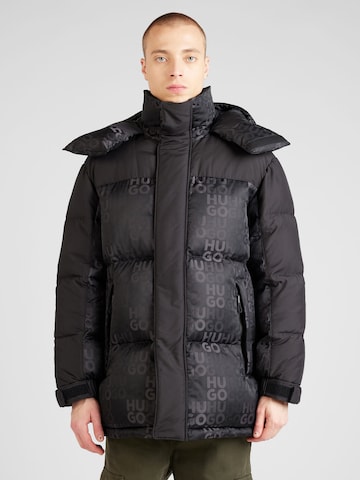 HUGO Winter Jacket 'Melmus' in Black: front