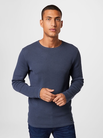 TOM TAILOR DENIM Sweater in Grey: front