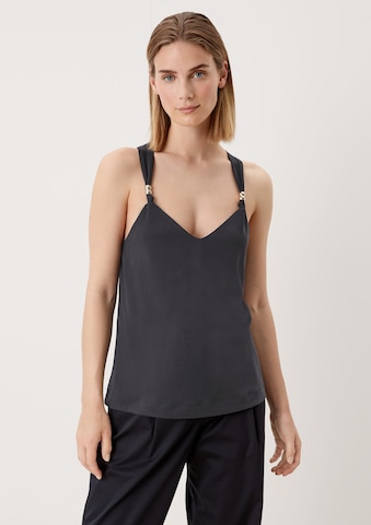 s.Oliver BLACK LABEL Top in Zwart: voorkant