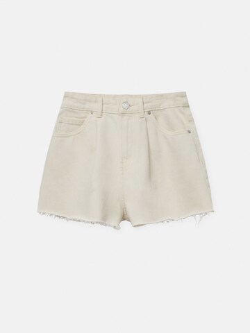 Pull&Bear Normální Džíny – béžová