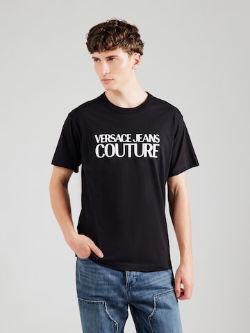 Versace Jeans Couture Тениска в черно: отпред
