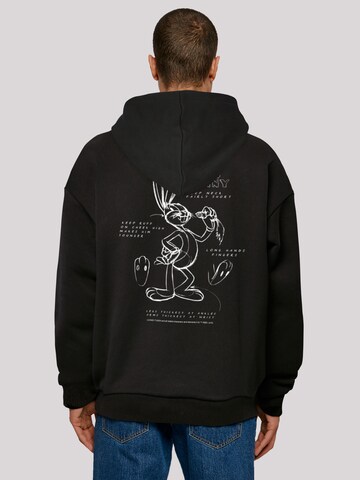 Sweat-shirt 'Looney Tunes Bugs Bunny Drawing Instruction' F4NT4STIC en noir : devant