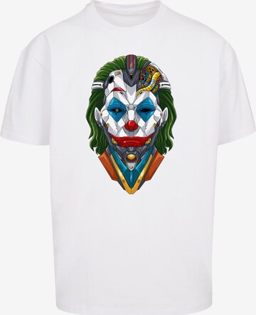 F4NT4STIC Shirt 'Cyberpunk Joker CYBERPUNK STYLES' in Wit: voorkant