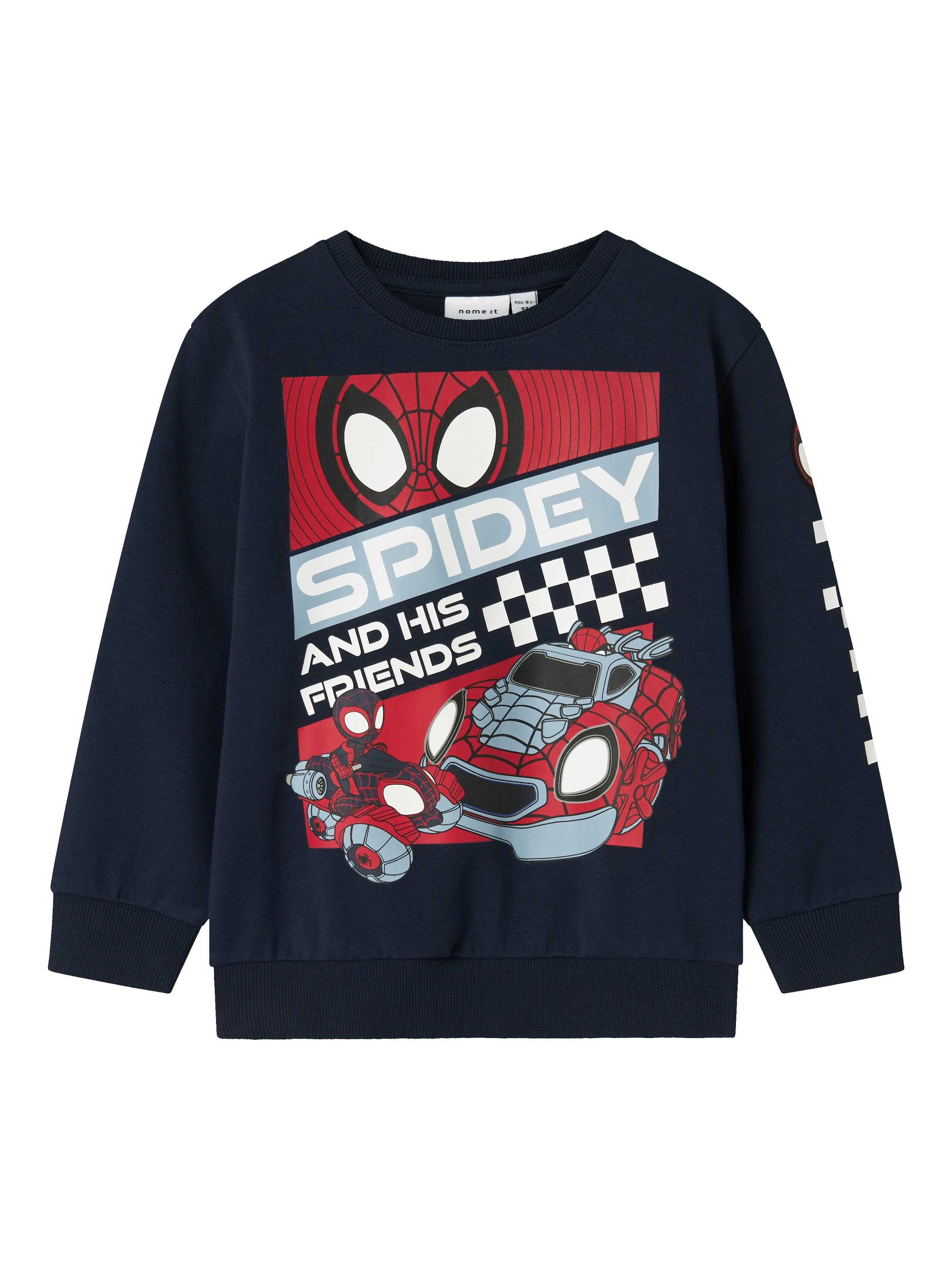 NAME IT Sweatshirt 'NMMJO SPIDER' in Blau: Vorderseite