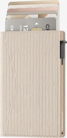 Porte-monnaies 'Pasjeshouder Slim Ripple' Prowallet en beige : devant