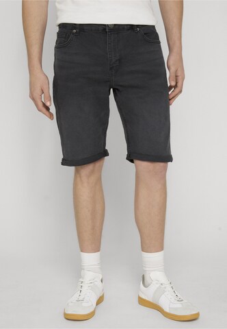 Urban Classics Slimfit Džíny – černá: přední strana