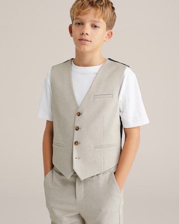 WE Fashion Kamizelka w kolorze beżowy: przód