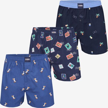 Happy Shorts Boxershorts ' Print Sets ' in Blauw: voorkant