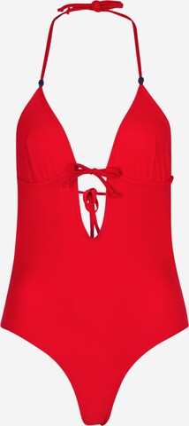 Zadig & Voltaire Triangle Swimsuit in Red: front