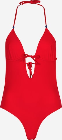Zadig & Voltaire Triangle Swimsuit in Red: front