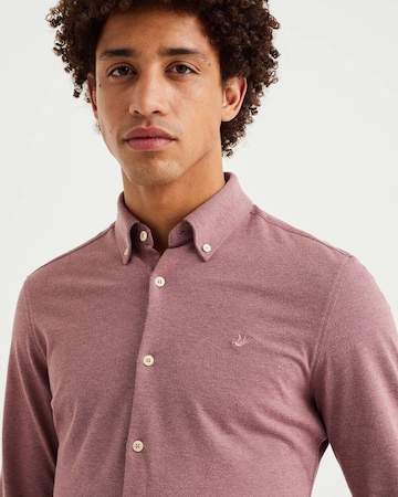 WE Fashion Slim fit Button Up Shirt in Red