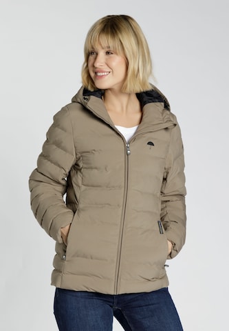 Schmuddelwedda Between-Season Jacket in Brown: front