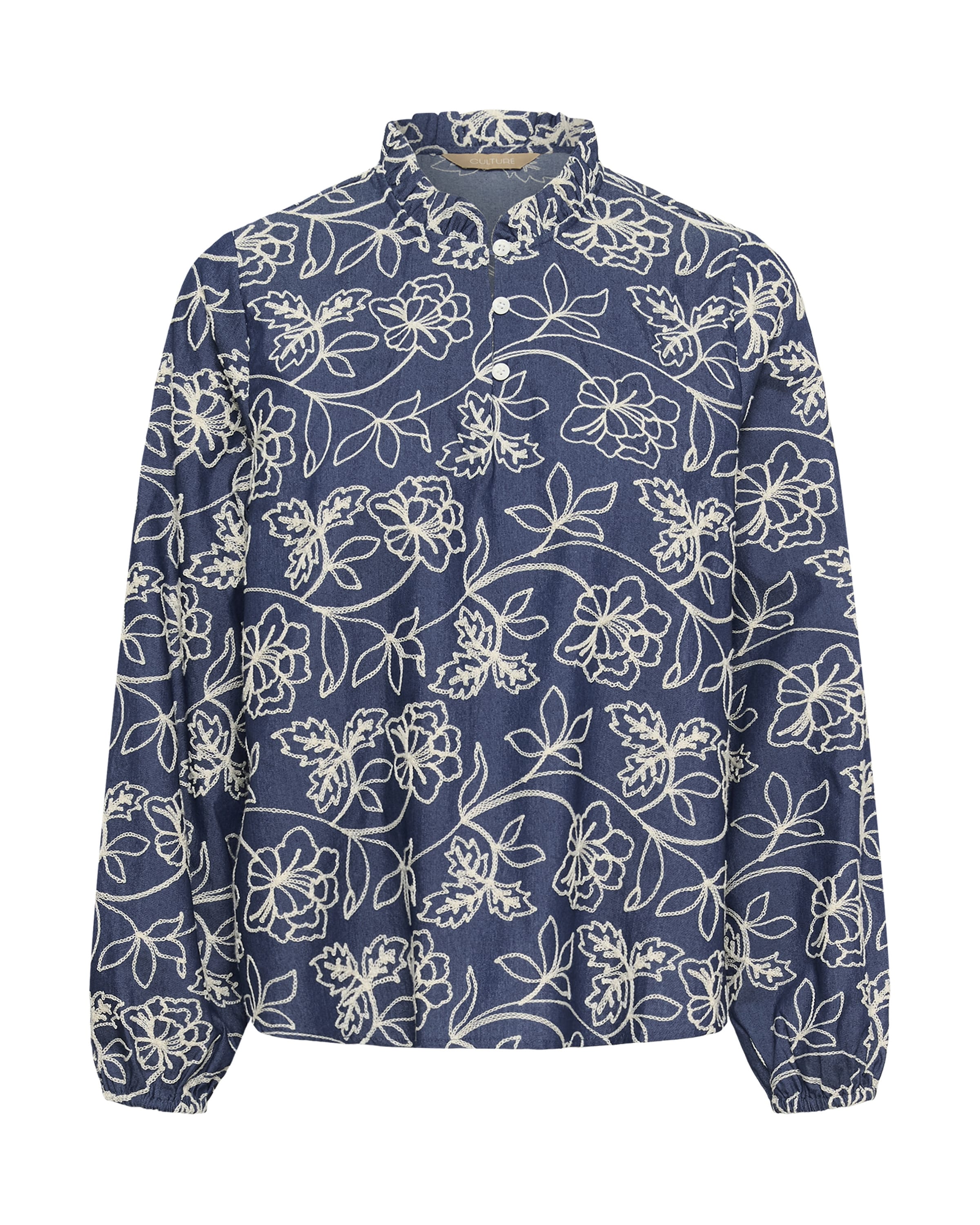 CULTURE Blouse 'Nikola' in Blauw: voorkant