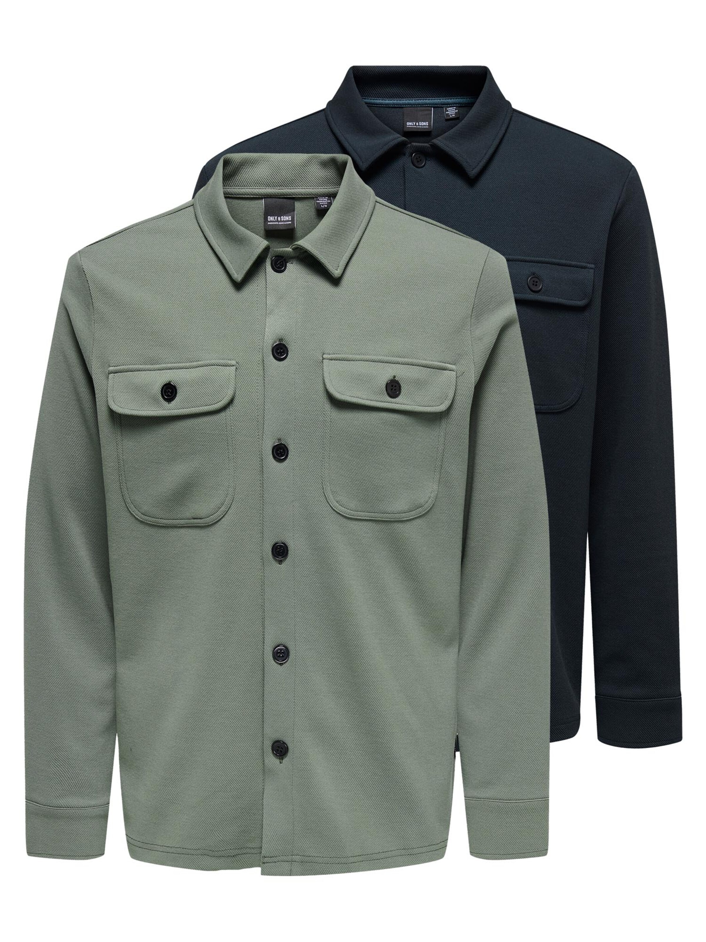 Only & Sons Button Up Shirt 'Newkodyl' in S in Night blue, Item view