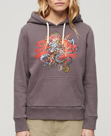 Superdry Sweatshirt 'Tokyo' in Grijs: voorkant