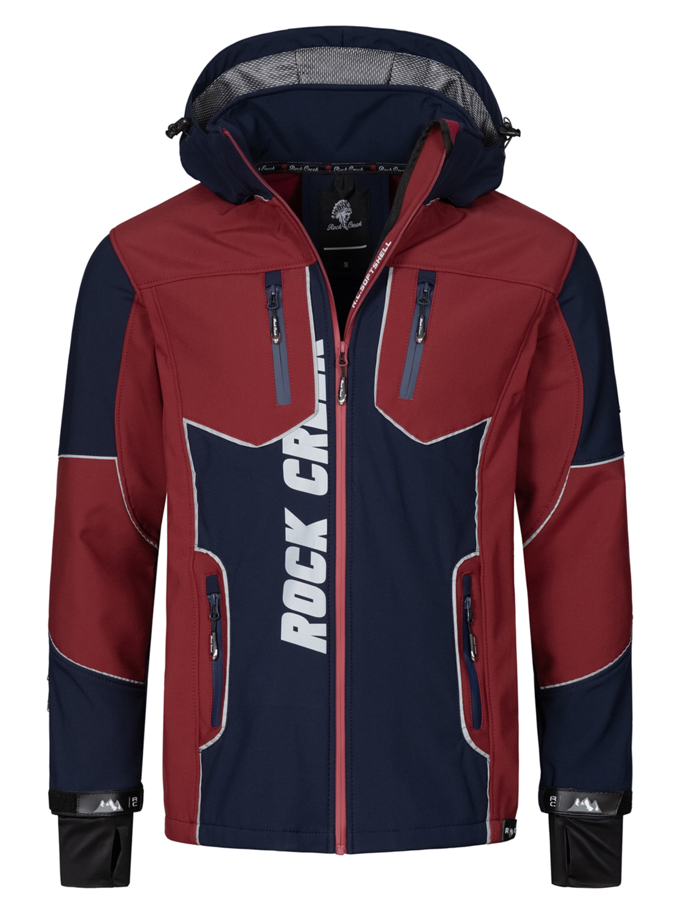 Rock Creek Outdoorjacke in Rot: Vorderseite
