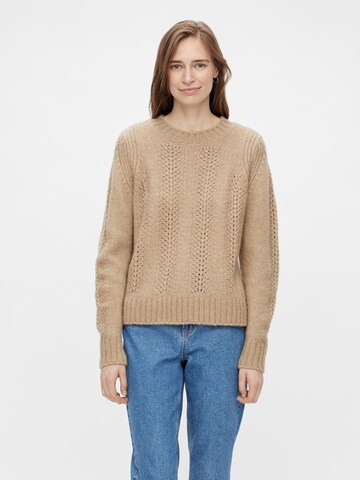 PIECES Sweater 'Bibi' in Brown: front