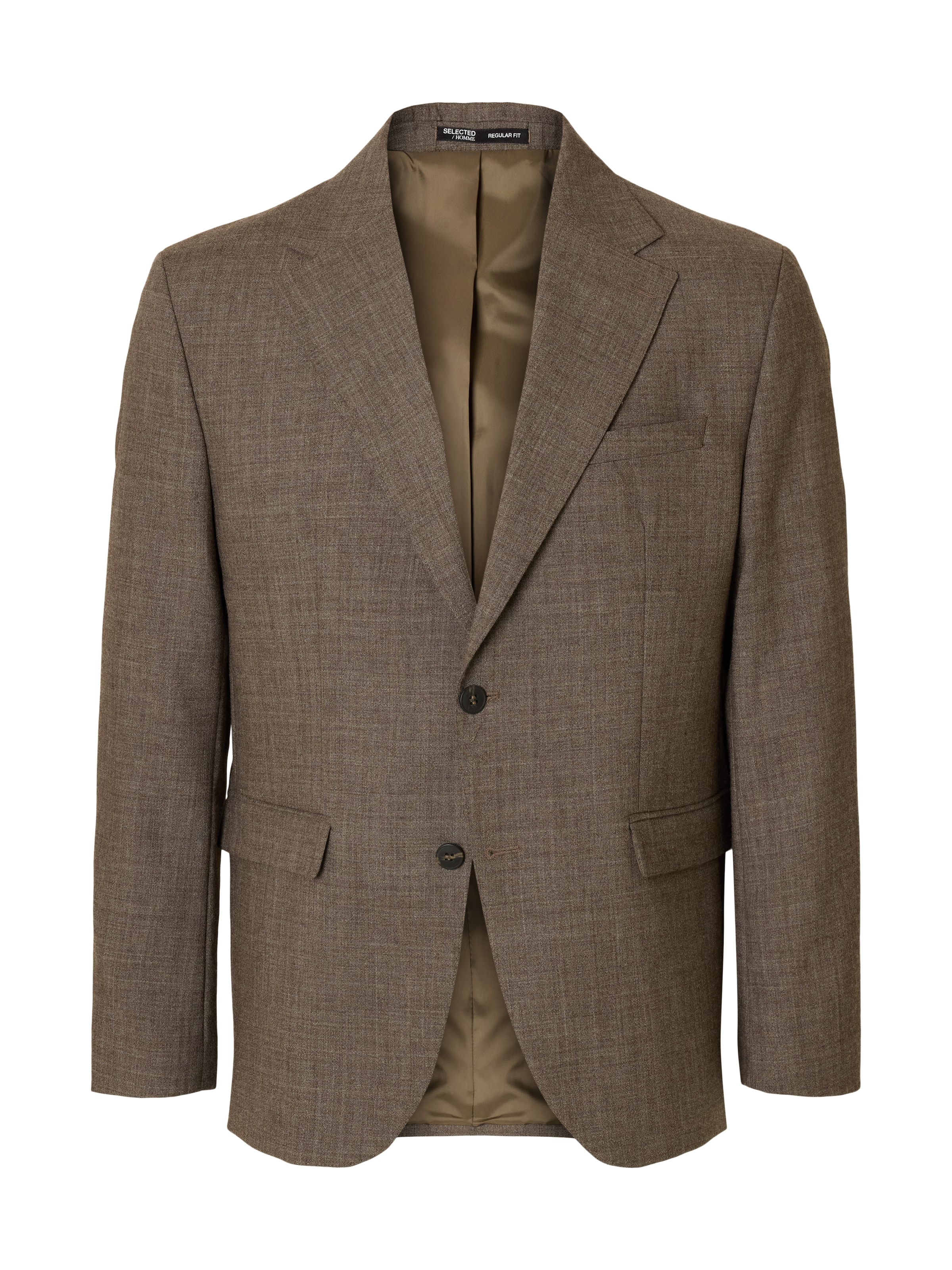 Regular fit Giacca da completo di SELECTED in marrone: frontale