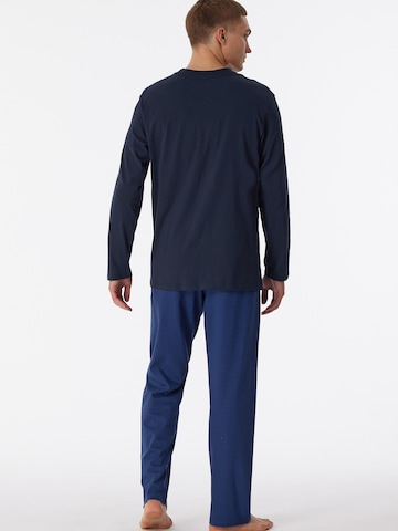 SCHIESSER Pyjama lang 'Comfort Essentials' in Blauw