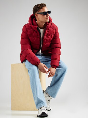Superdry Winterjas in Rood