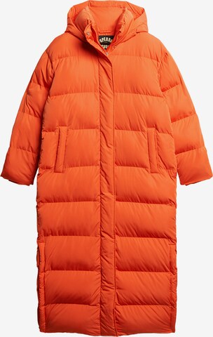 Superdry Winter Coat in Orange: front