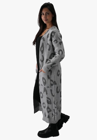 Elara Lang cardigan i grå