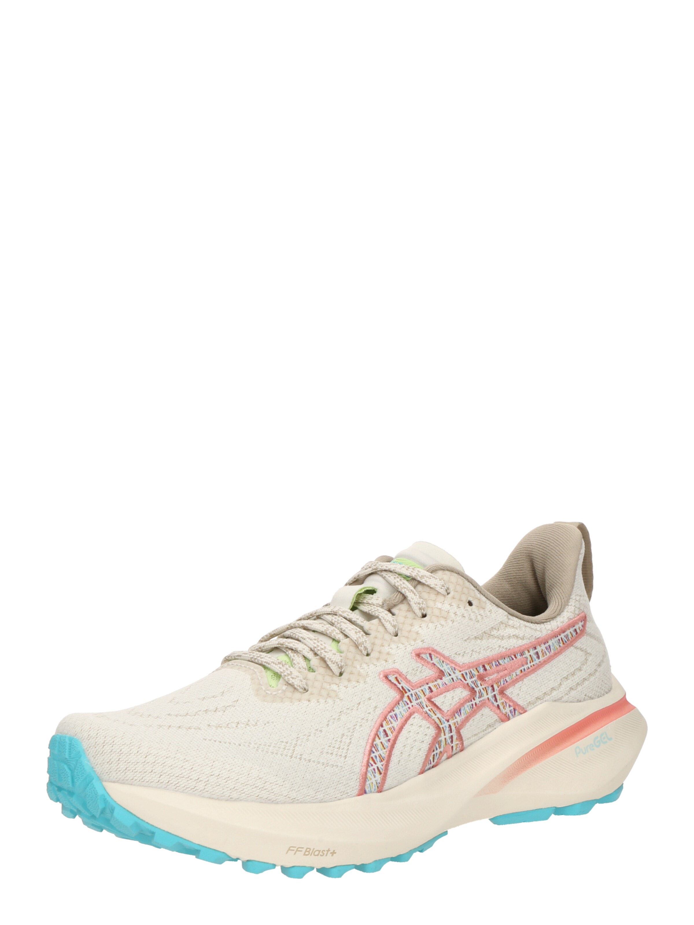ASICS Loopschoen 'GT-2000 13' in de kleur Crème / Taupe / Lichtblauw / Oranje, Productweergave