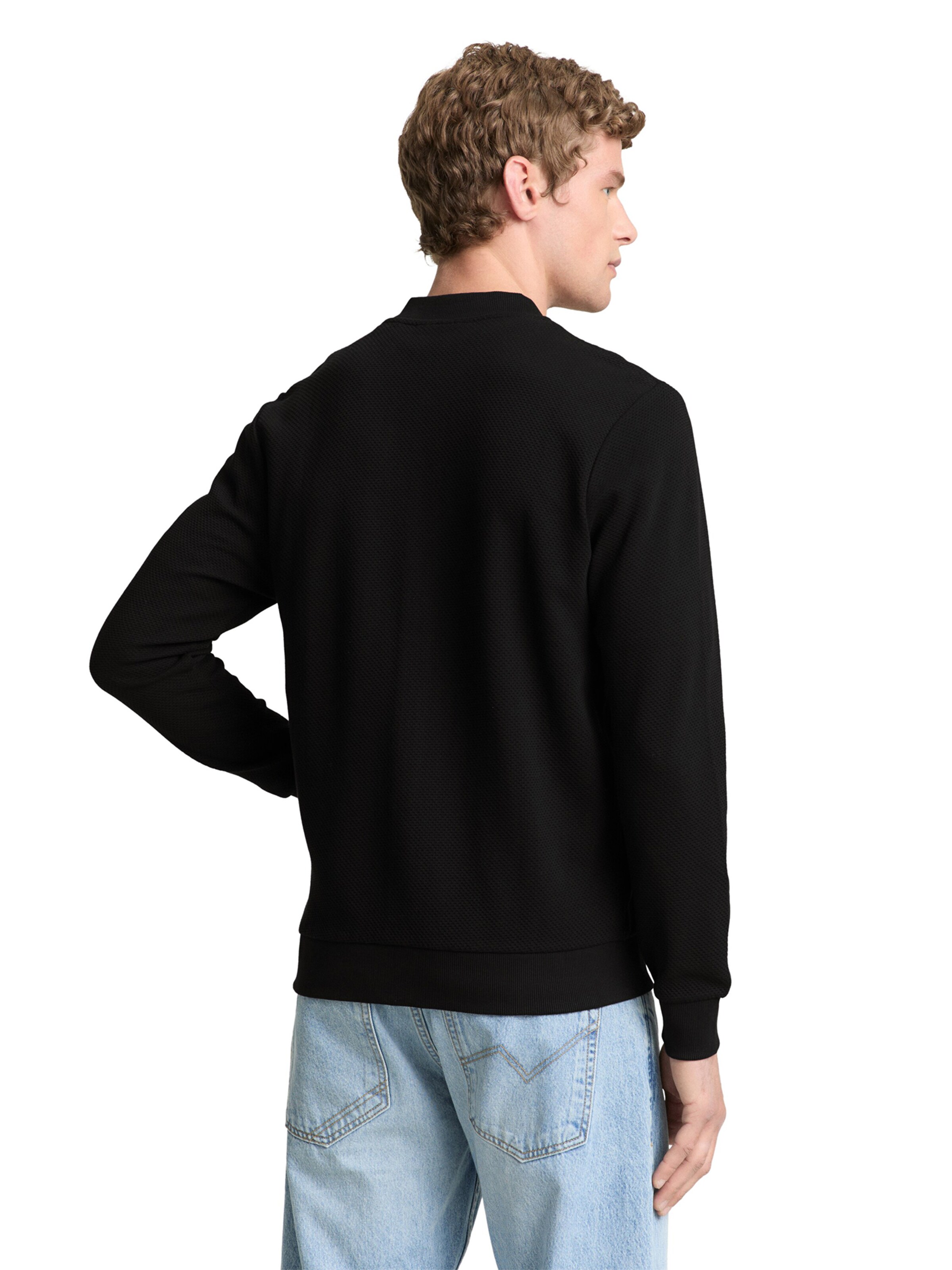 TOM TAILOR DENIM Sweatjacka i svart