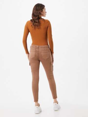 ONLY - Slimfit Pantalón cargo en marrón