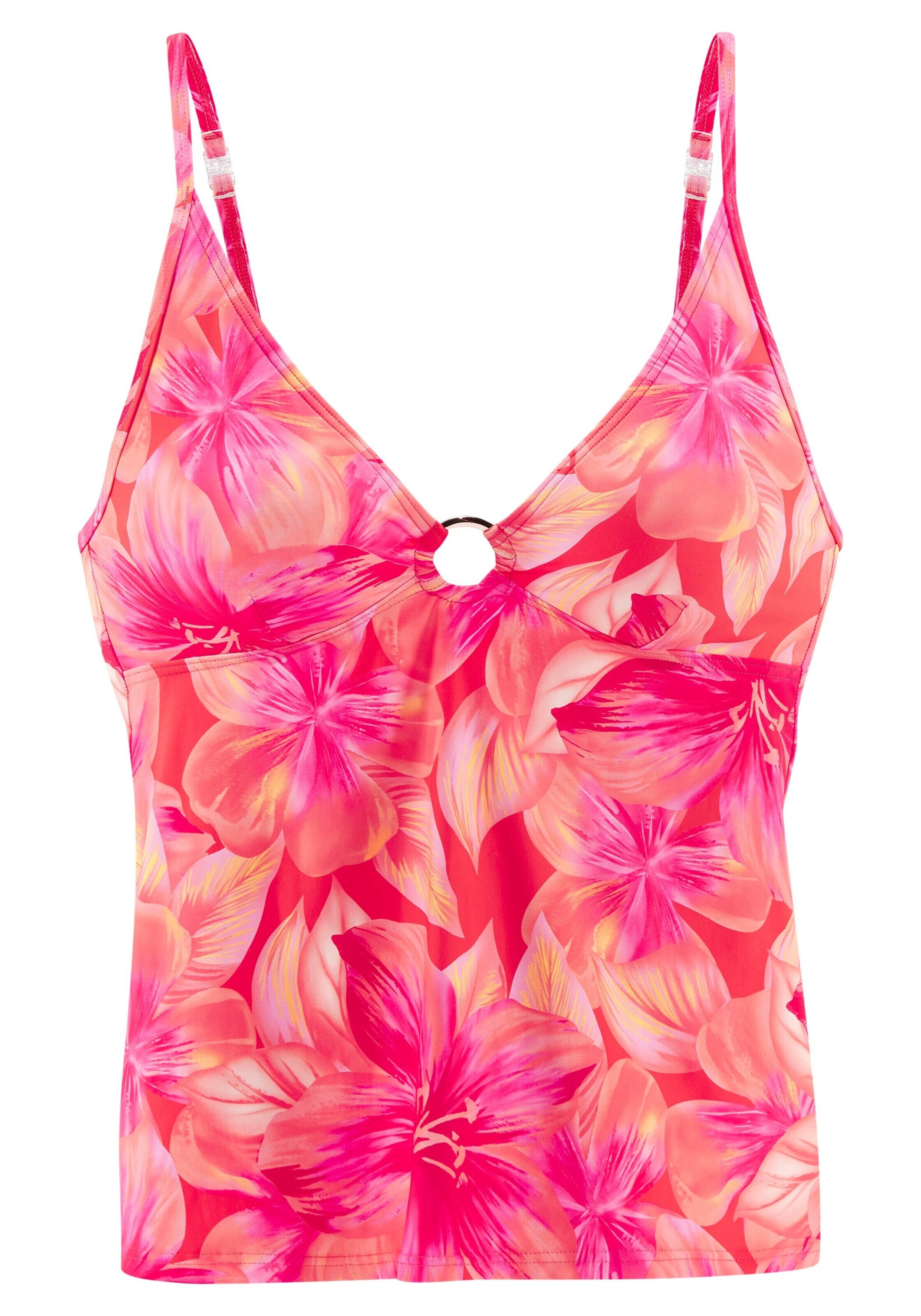 s.Oliver Triangle Tankini Top in Red: front