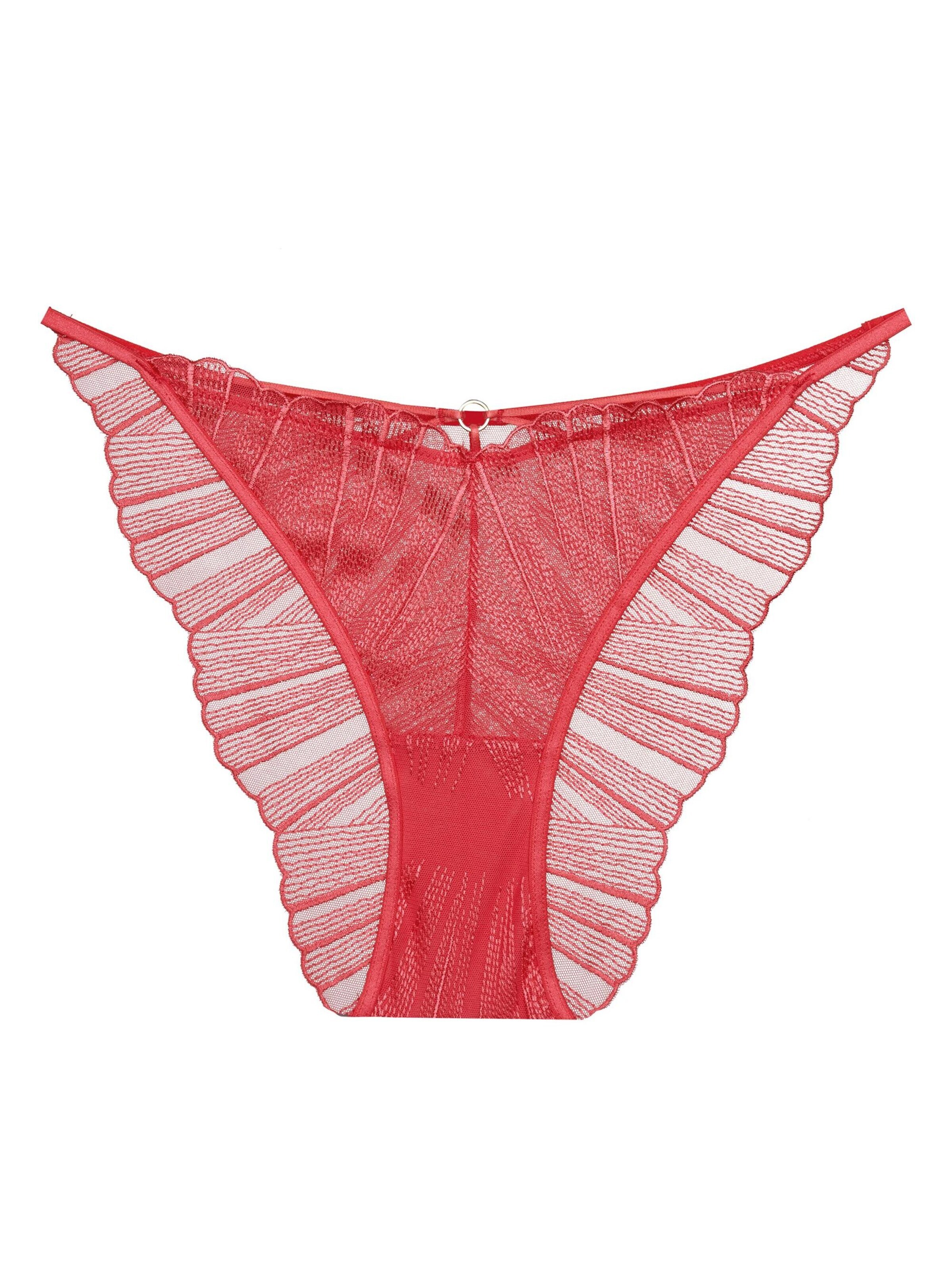ESOTIQ - Panti 'Slip Bossa, hoher Beinausschnitt, dekorative Zierriemen' en rosa