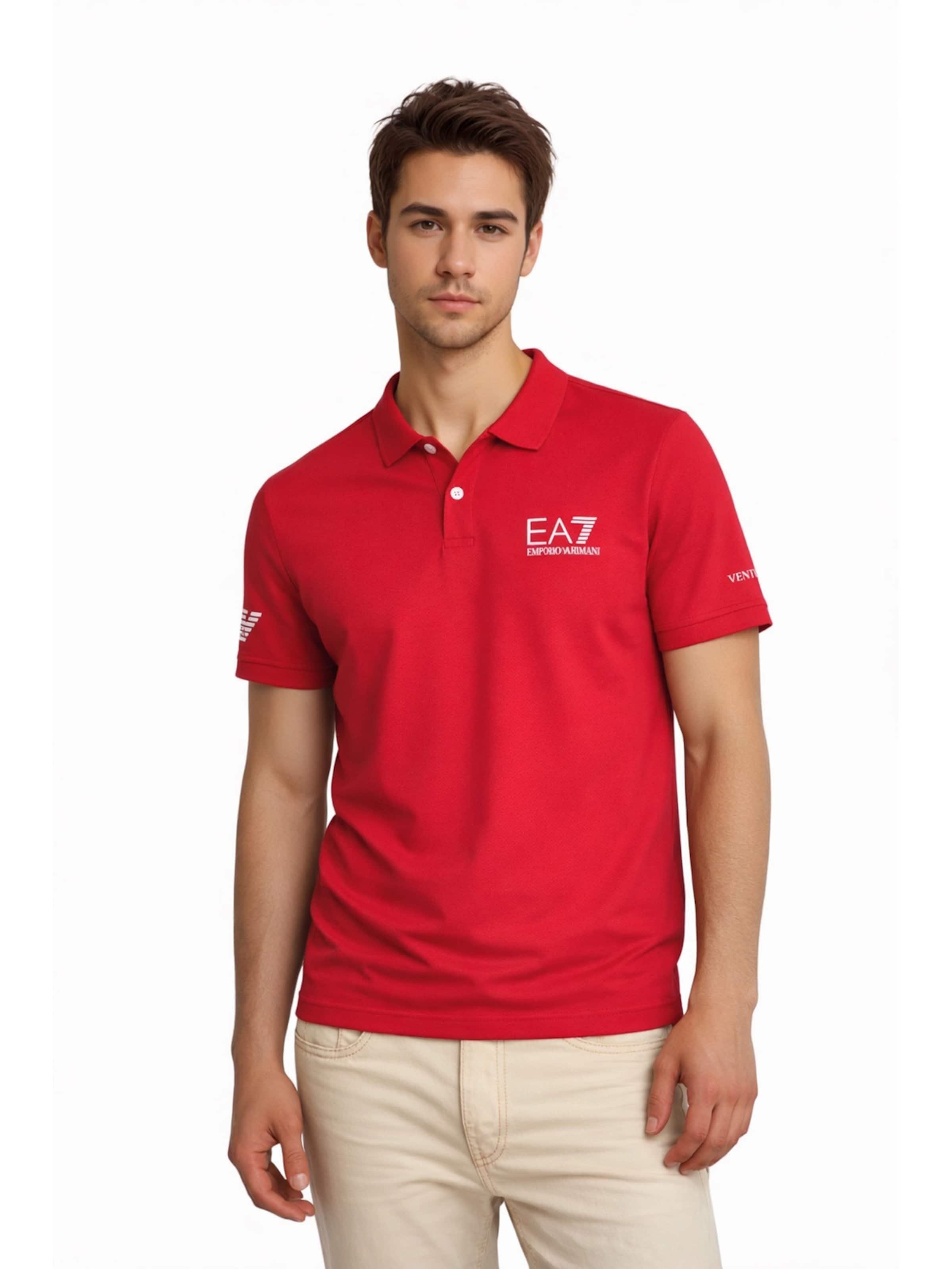 EA7 Emporio Armani Shirt in Rood: voorkant