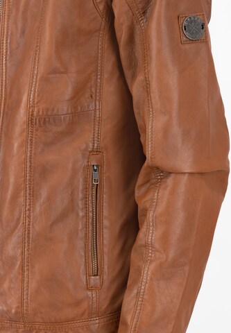 URBAN 5884® Lederjacke 'Gunner' in Braun