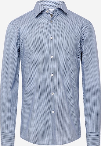 BOSS Black Slim fit Button Up Shirt 'Hank' in Blue: front