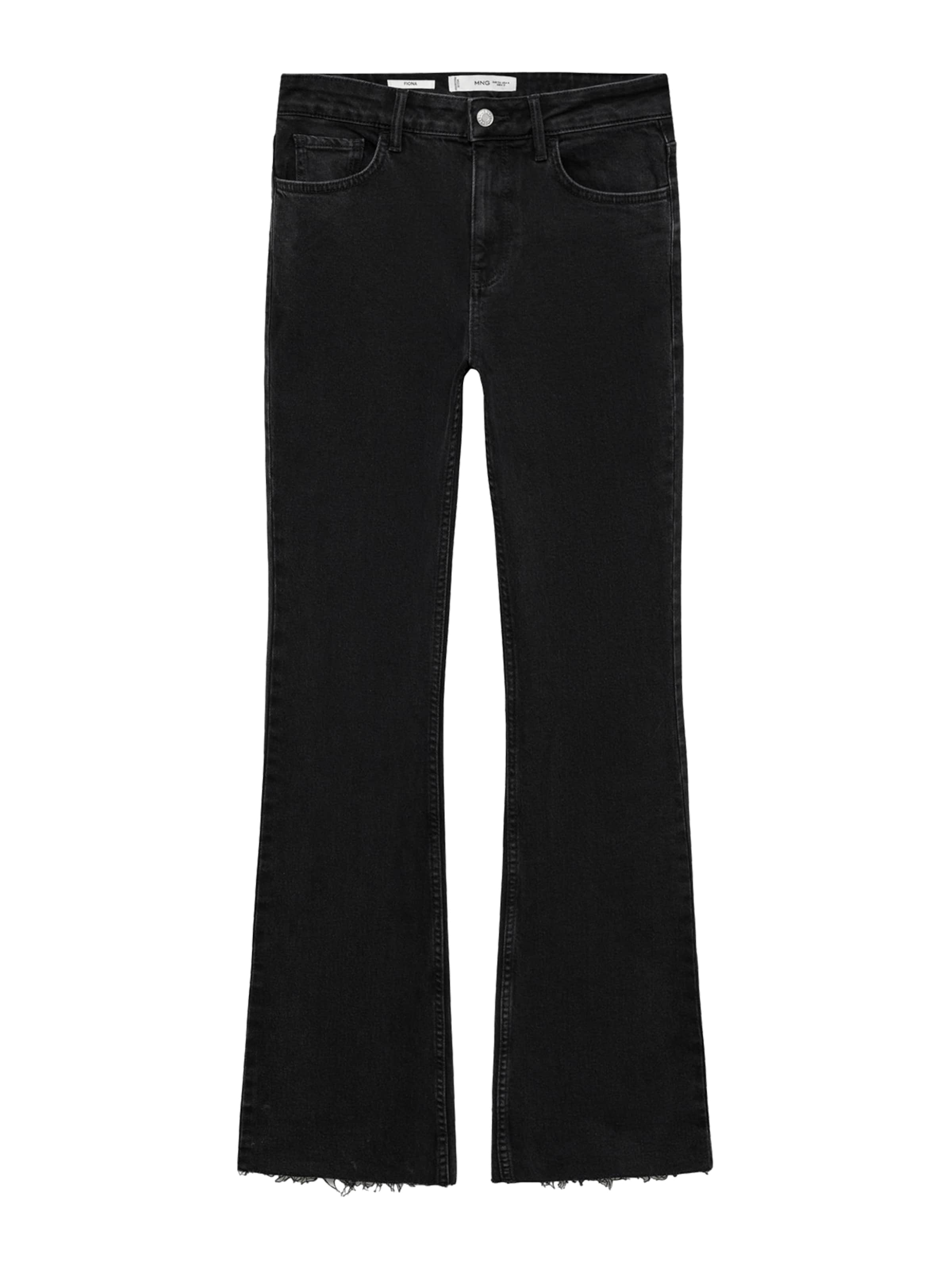 MANGO Flared Jeans 'FIONA' in Black: front