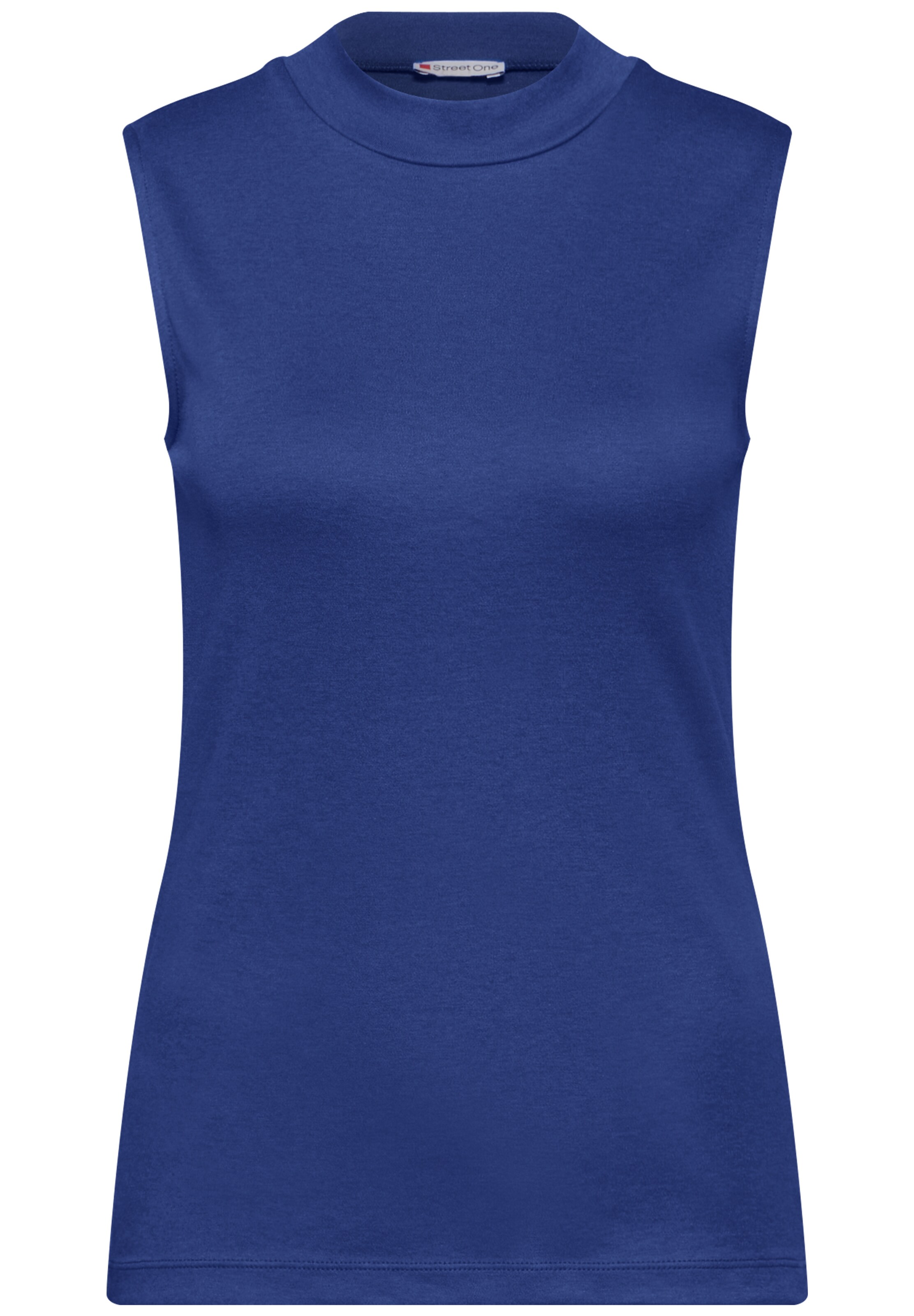 STREET ONE Basic Top mit Turtleneck in Blau: Vorderseite