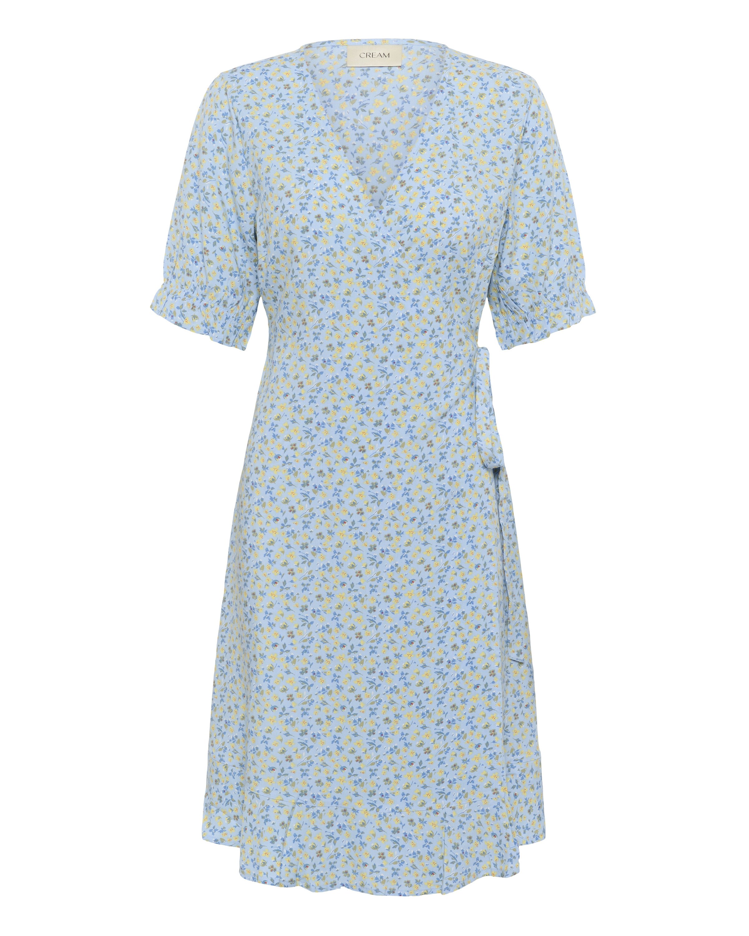Robe 'Tiah' Cream en bleu : devant