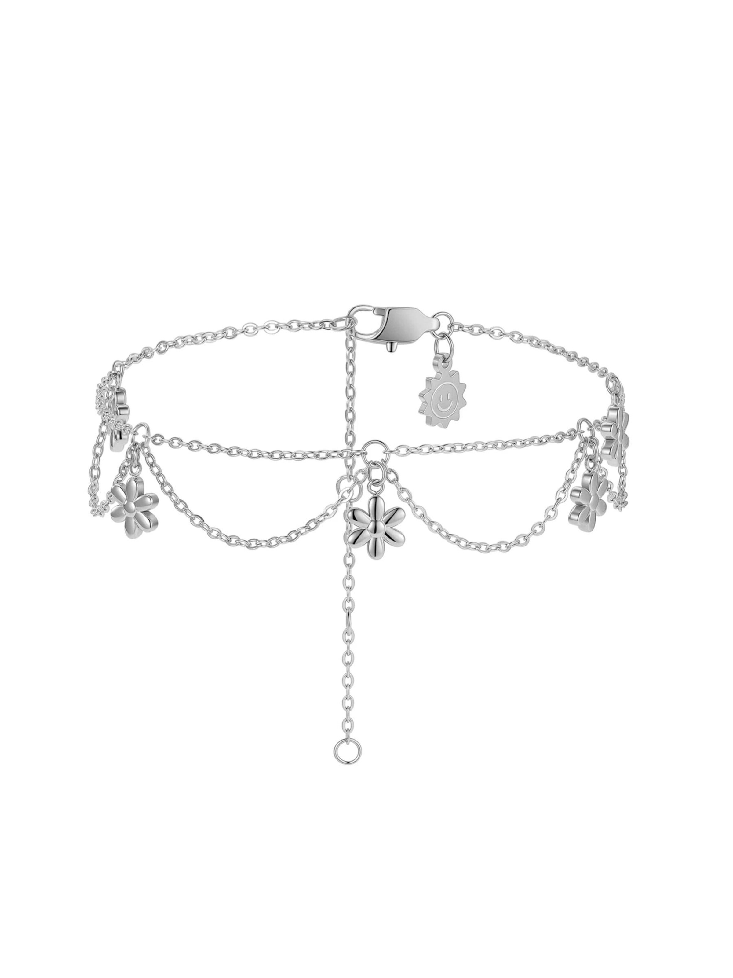 Bijoux de pied 'Daisy Flower' Hey Happiness en argent