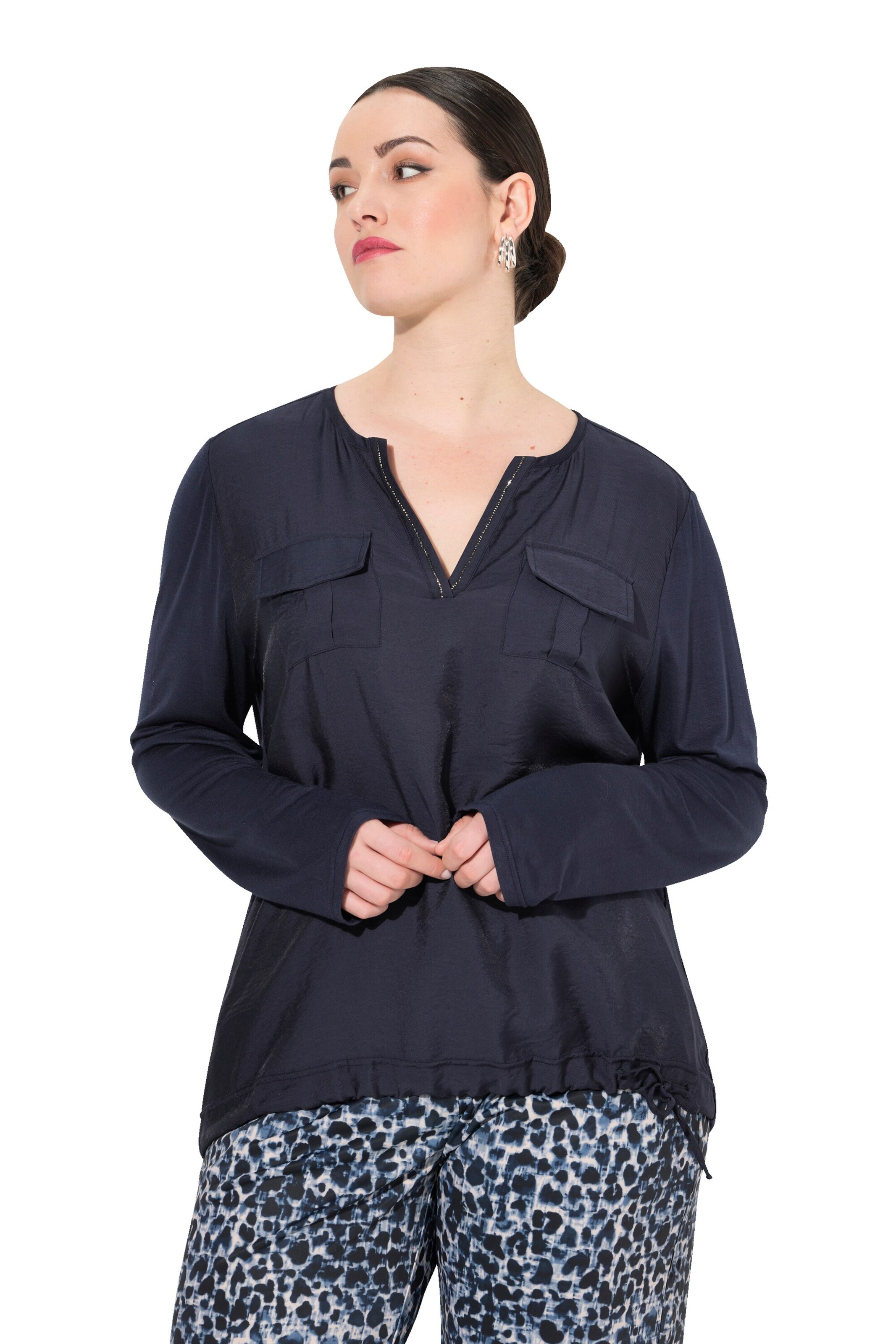 Ulla Popken Bluse in Blau