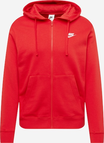 Nike Sportswear Regular fit Zip-Up Hoodie in Red: front